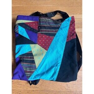 Carogi boho multi patch backpack book bag